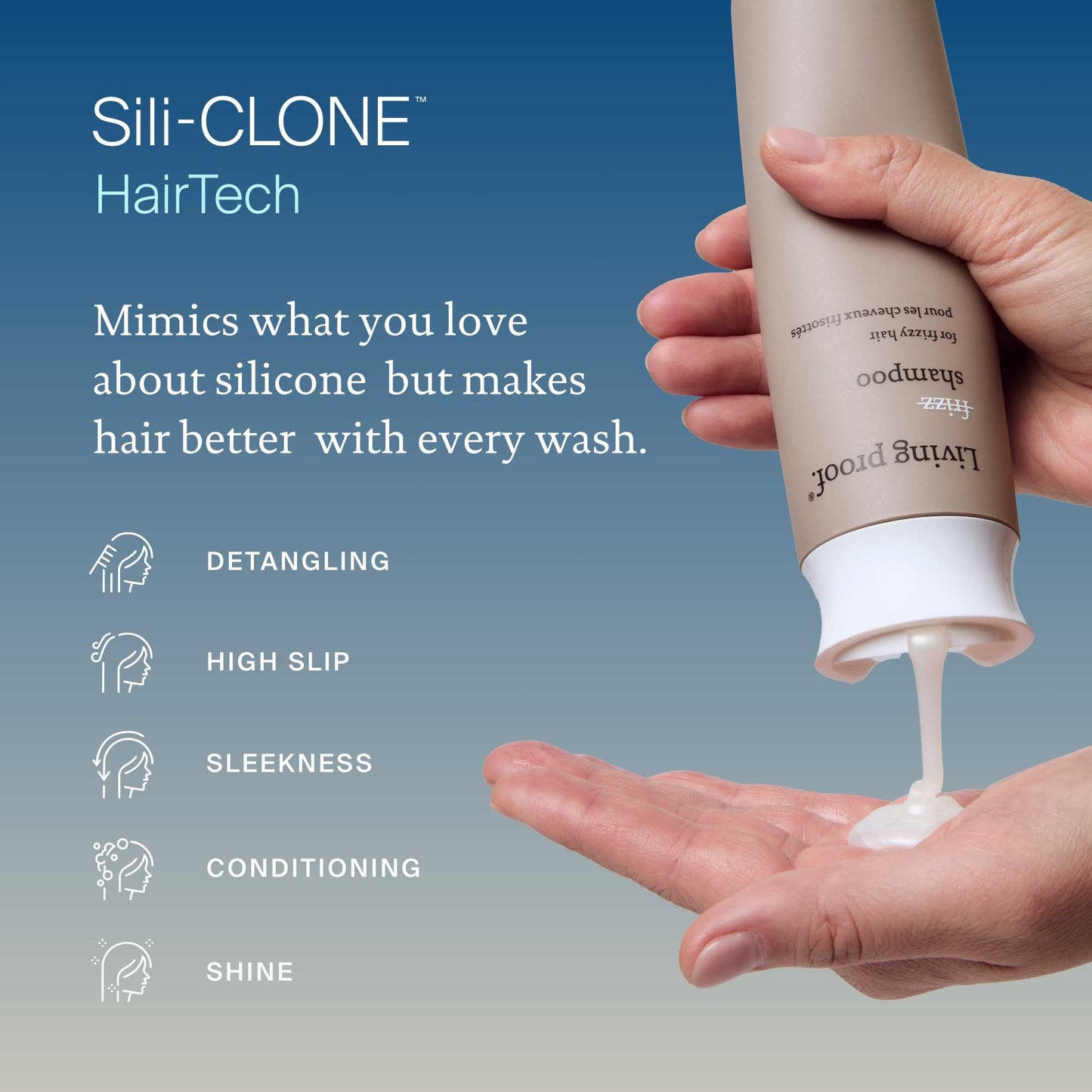 Gray Living Proof No Frizz Shampoo Controls Frizz, Smoothes and Softens Hair for All Hair Types, 8 oz