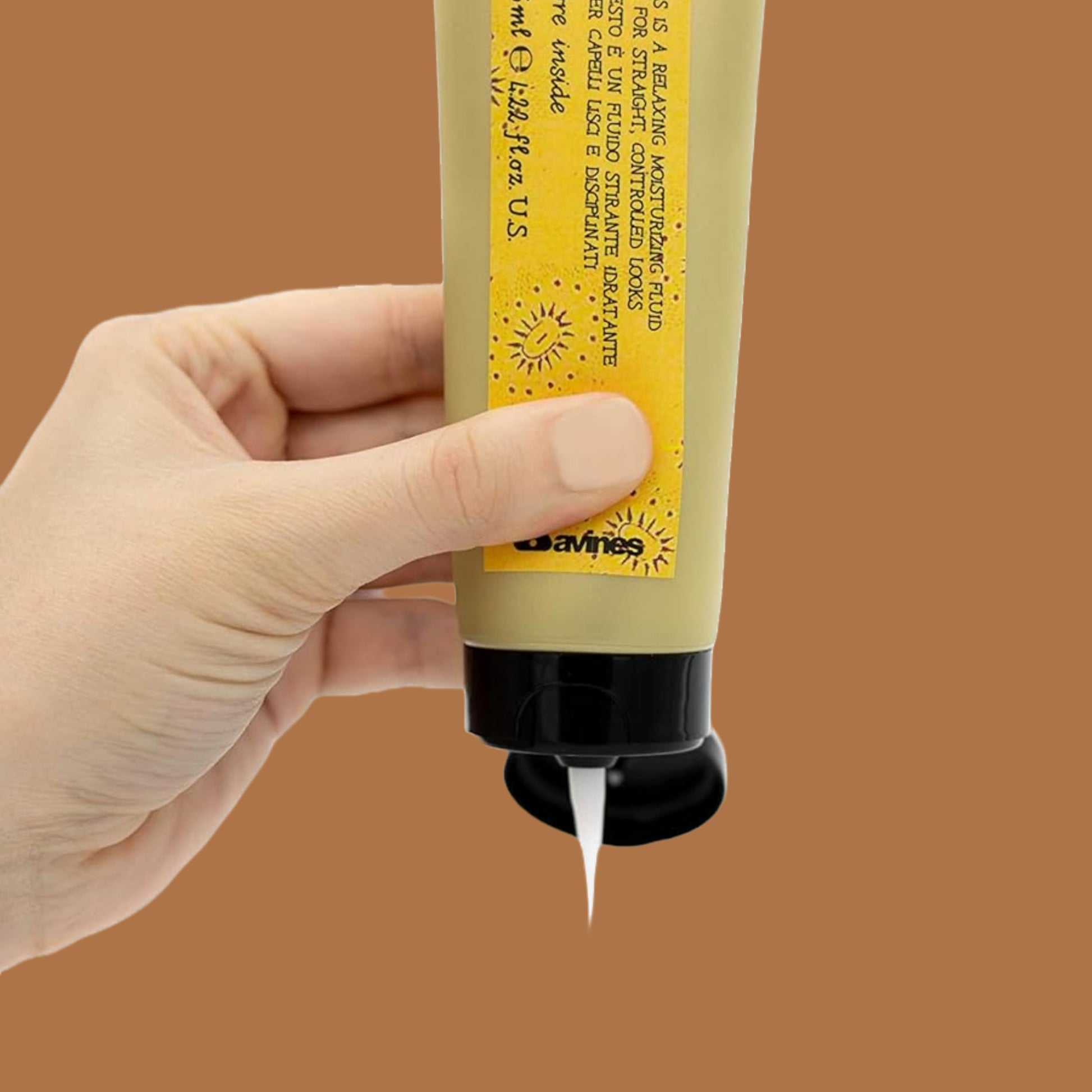 Sienna Davines This Is A Relaxing Moisturizing Fluid, No Hold Straightening & Anti-Frizz - Smooths & Relaxes Curls - Adds Shine & Hydration, 4.23 Fl Oz