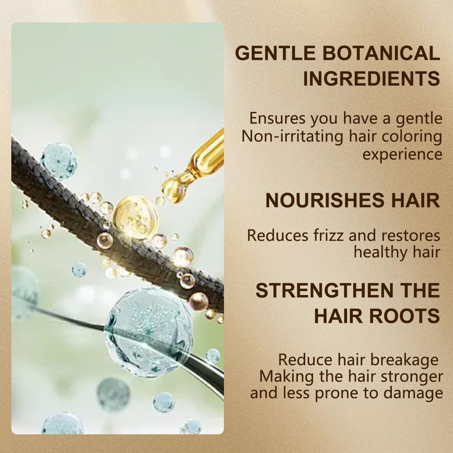 Tan Nourishing Plant-Based Hair Color, 2026 New 3 In1 Shampoo Hair Dye, Long-Lasting & Natural Hair Color Shampoo for Gray Coverage, Softens and Adds Shine for Women Men (Chestnut Brown)