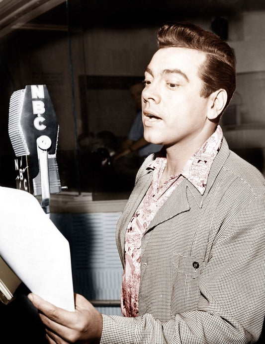 Black Mario Lanza On His Radio Show The Mario Lanza Show 3-21-52 Photo Print (16 x 20)