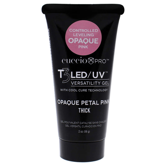 White Smoke Cuccio Pro T3 Cool Cure Versatility Gel - Controlled Levelling - LED And UV - Incredibly Flexible - Strong Adhesion - Thick Viscosity - Fast Application - Tube - Opaque Petal Pink - 2 Oz Nail Gel