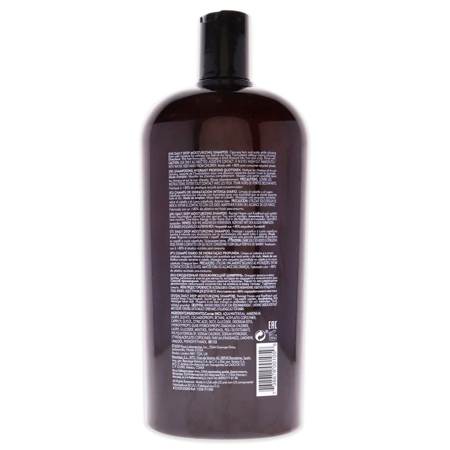 White Smoke American Crew Daily Moisturizing Shampoo, 33.8 Ounce