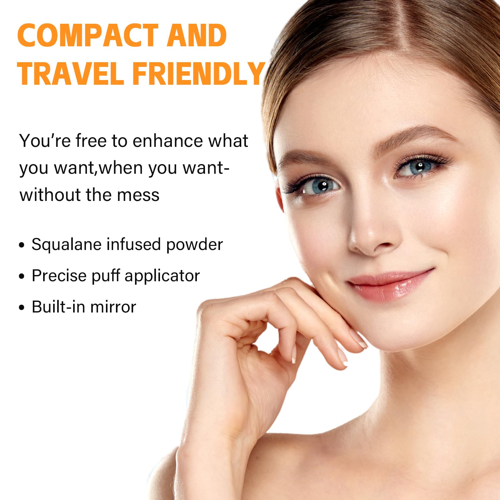 White Smoke Abomet Root Touch Up Instantly Gray Hair Coverage Hairline Powder for Women & Men, Medium Brown for Concealing Hair Loss & Thinning Hair