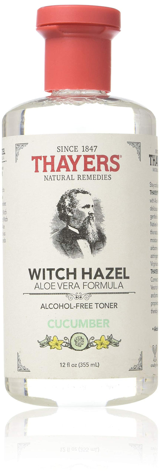 White Smoke THAYERS Witch Hazel with Aloe Vera, Cucumber, Clear, 12 Fl Oz