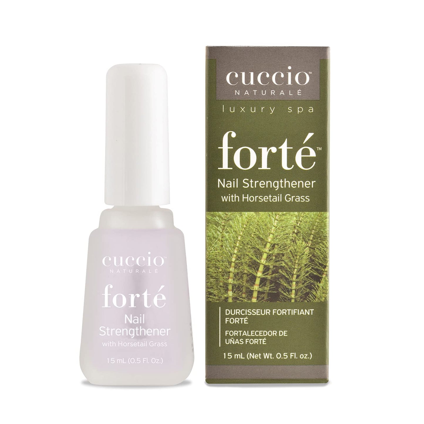 White Smoke Cuccio Naturale Forte Nail Strengthener Treatment - With Horsetail Grass - Protects Against Cracking, Splitting And Breakage - Nutrient Rich Formula Makes Finger And Toenails More Pliable - 0.5 Oz