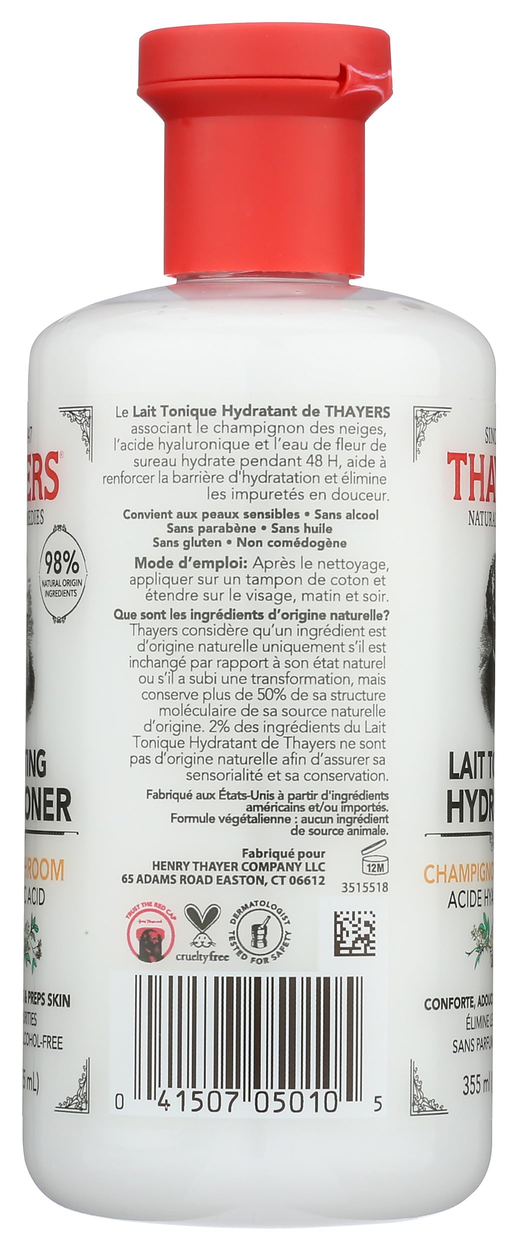 Gray THAYERS Hydrating Milky Face Toner, 12 FZ