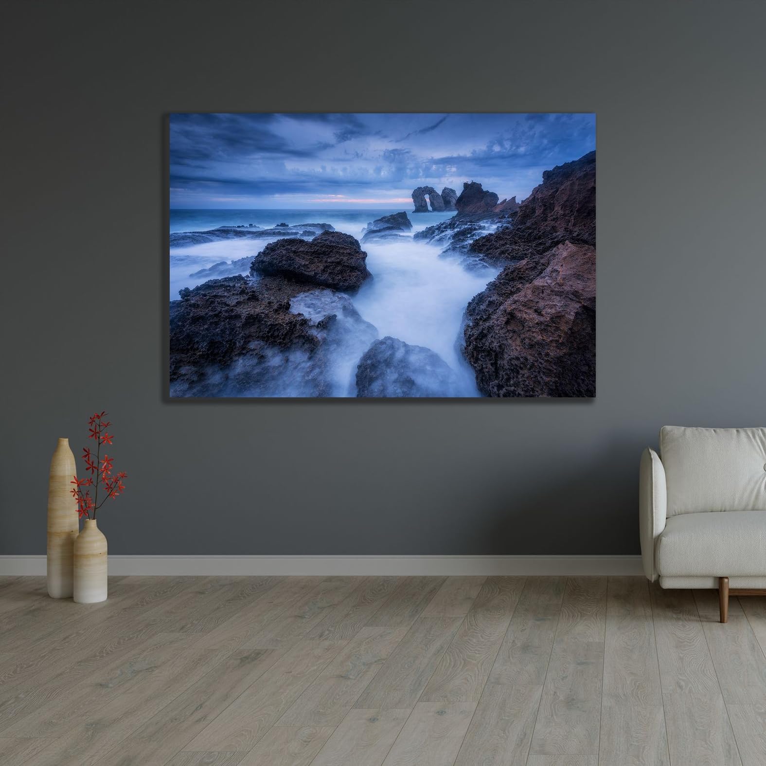 Dark Slate Gray ArtDirect Rocky Blue Custom Framed Art Print Giclee Print or Canvas Options with Various Sizes and Customization by Lanza, Sergio