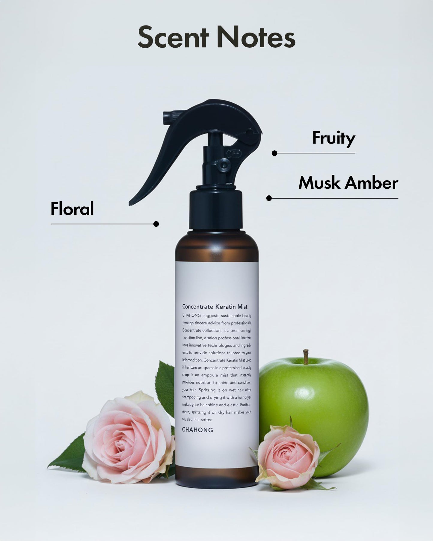 Lavender CHAHONG Keratin Hair Repair Mist for Dry Damaged Hair, Professional Salon Keratin Leave-in Spray, Lightweight, Non-Greasy, Adds Shine & Elasticity, Heat & Humidity Defense, Easy to Wash 150ml / 5 oz