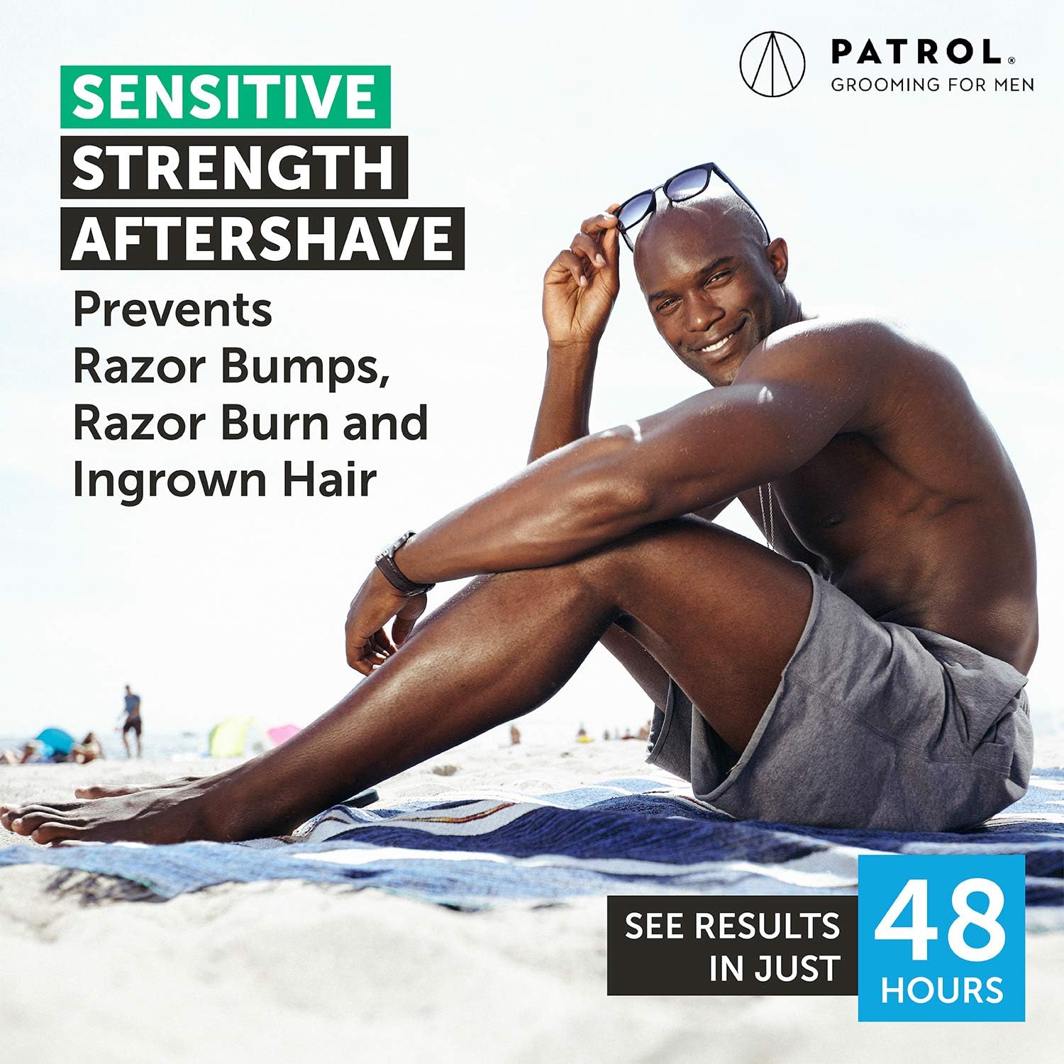 White Smoke Bump Patrol Sensitive Strength Aftershave Treatment Serum – Razor Bump Stopper and Ingrown Hair Treatment for Men and Women, Alcohol Free Ingrown Hair Serum for Sensitive Skin 2 oz (Pack of 1)