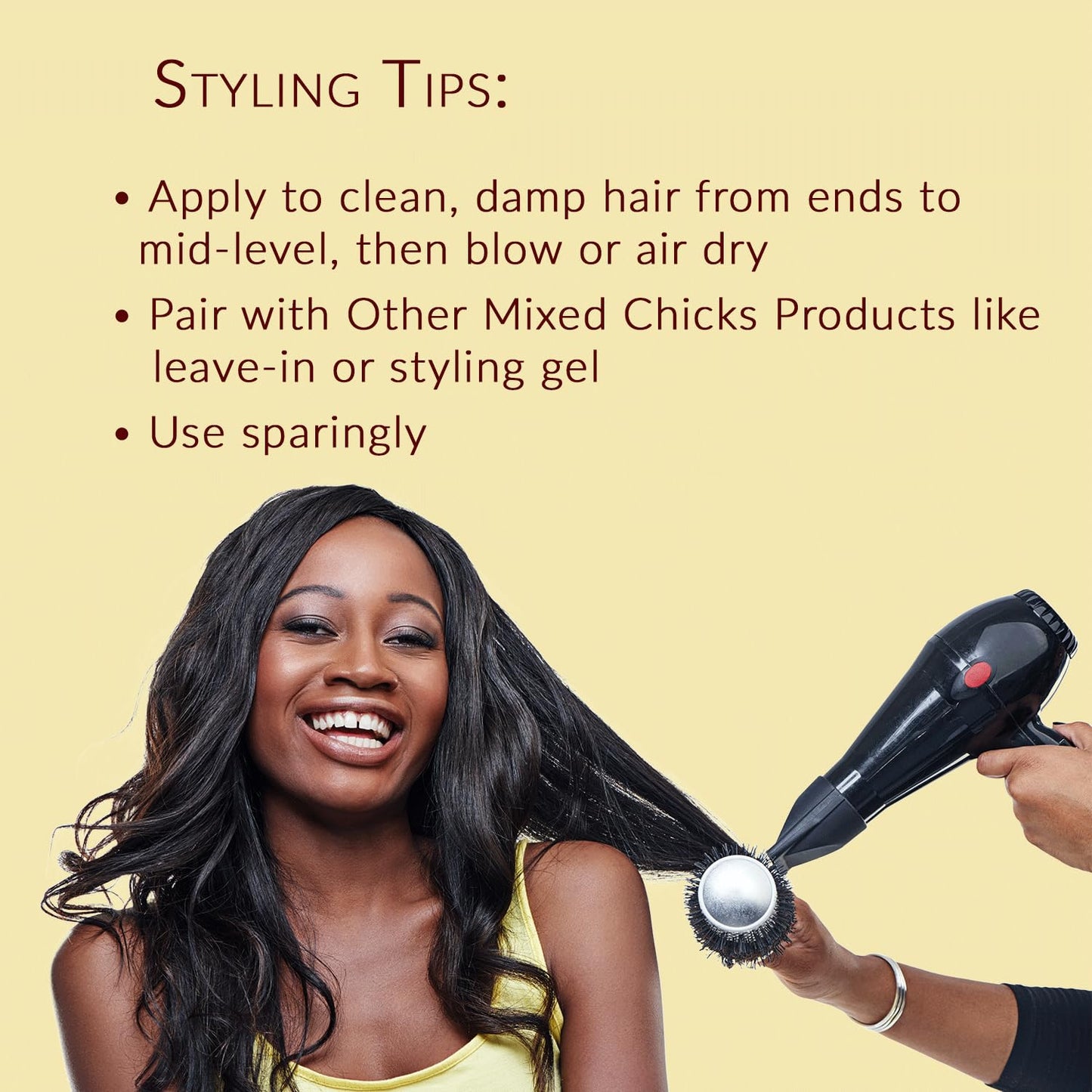 Wheat Mixed Chicks Gloss and Shining Hair Silk - Shine, Smooth & Finish, 1.7 oz
