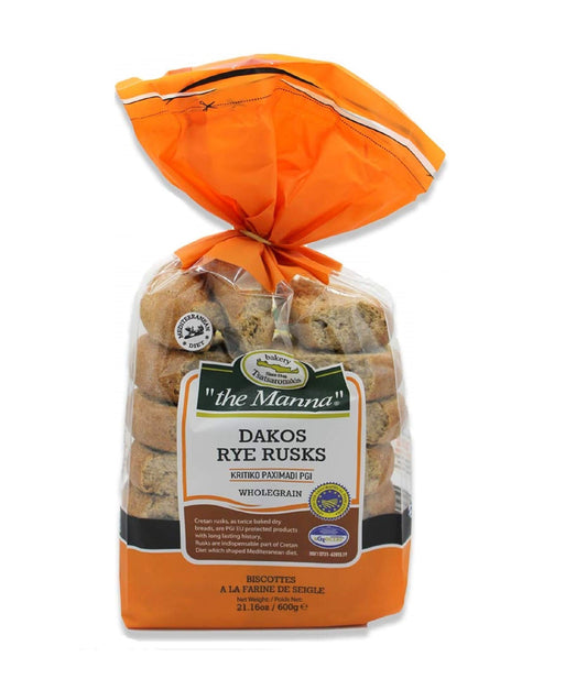 White Smoke Greek Manna Rye Rusks from Crete, 600 gr.