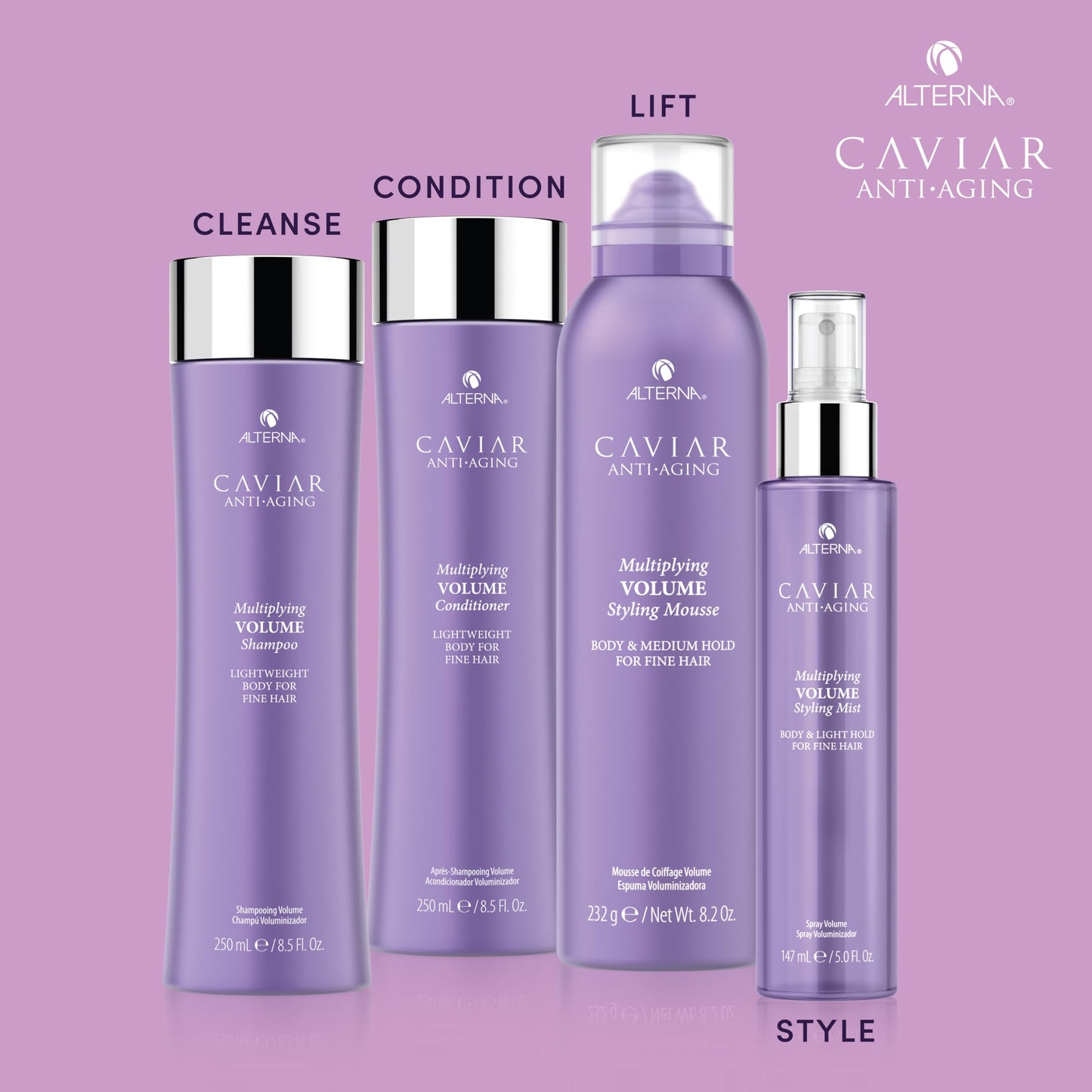 Plum Alterna Caviar Anti-Aging Multiplying Volume Shampoo, 8.5 Fl Oz(Pack of 1)