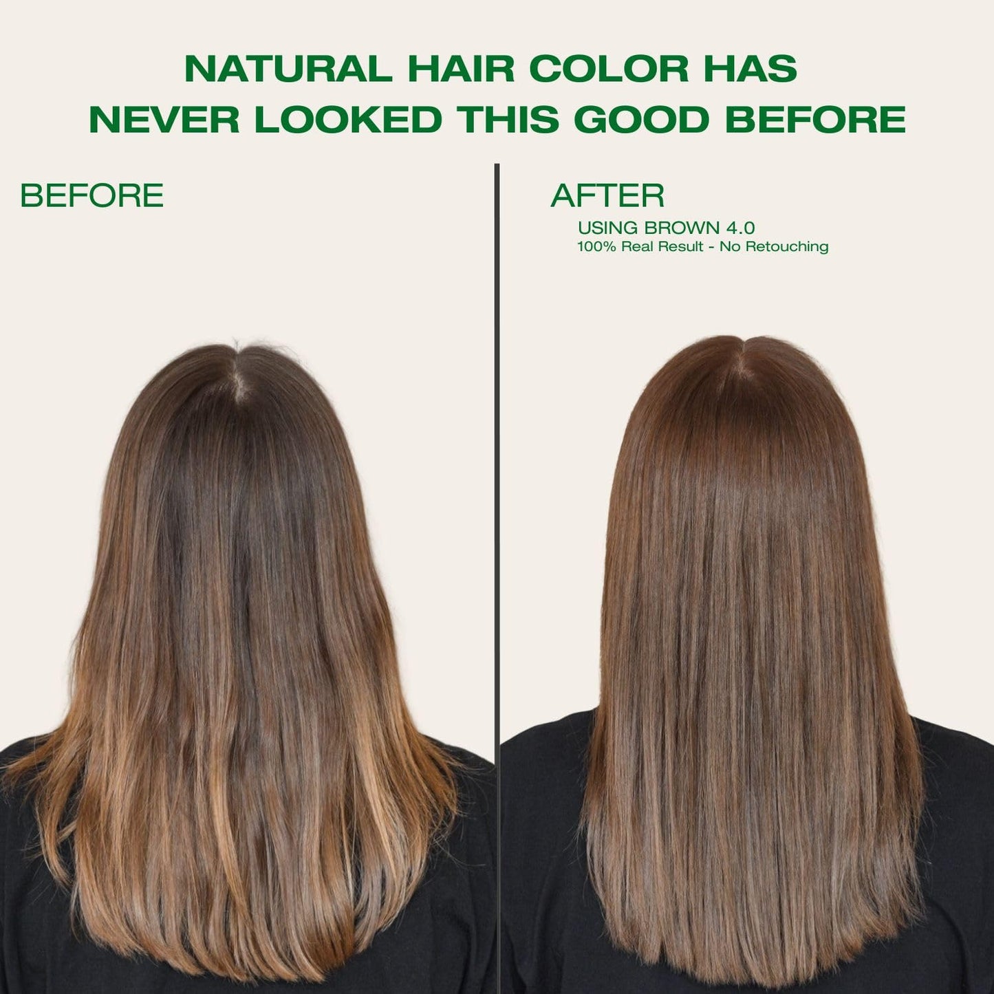 Misty Rose Naturigin Permanent Hair Dye - 4.0 Brown - 100% Gray Coverage, Long-Lasting Natural hair Color - Ammonia & Paraben-Free, Vegan and Plant-Infused Formula (Pack of 1)
