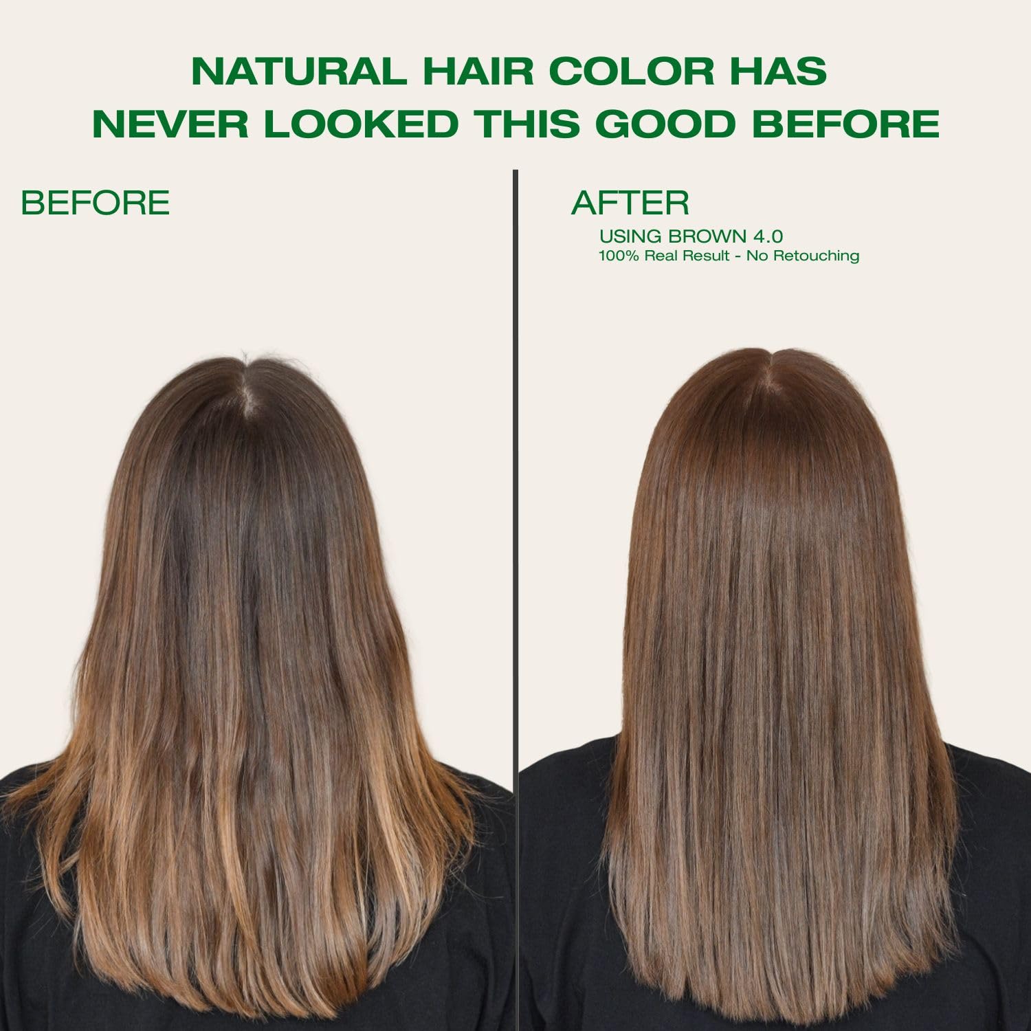 Misty Rose Naturigin Permanent Hair Dye - 4.0 Brown - 100% Gray Coverage, Long-Lasting Natural hair Color - Ammonia & Paraben-Free, Vegan and Plant-Infused Formula (Pack of 1)