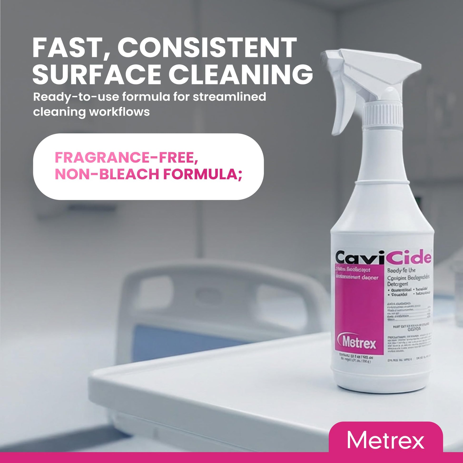 Dim Gray Metrex CaviCide Surface Disinfectant Cleaner Spray, 24 Oz – Ready-to-Use Disinfecting Spray, All Purpose Cleaner & Decontaminant for Medical, Clinical, Lab & Patient Care Areas – Original Version