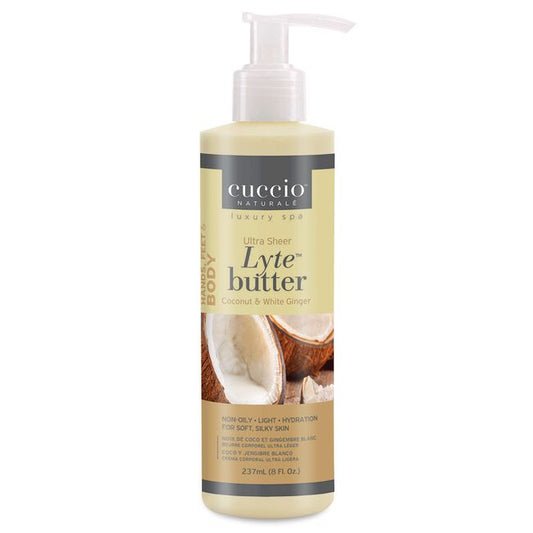 White Smoke Cuccio  Cina Pro  Star Pro Lyte Coconut & White Ginger Ultra Sheer Body Butter