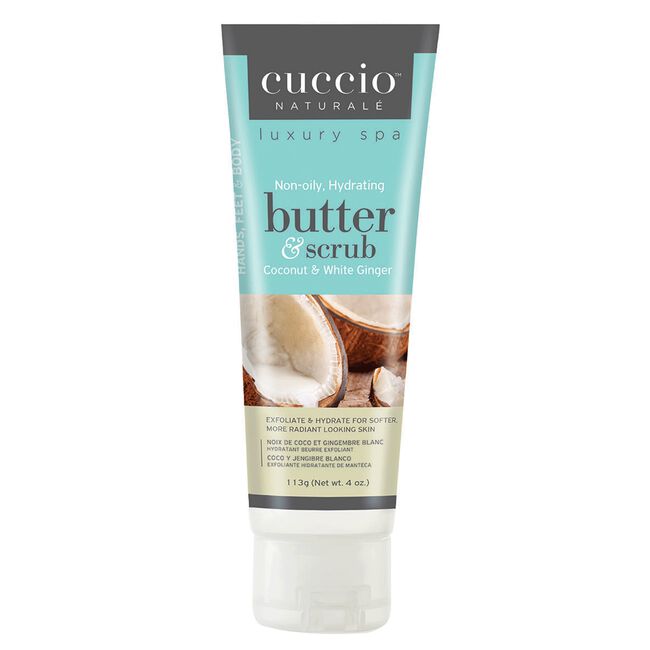 White Smoke Cuccio  Cina Pro  Star Pro Cuccio Butter & Scrub - Coconut & White Ginger