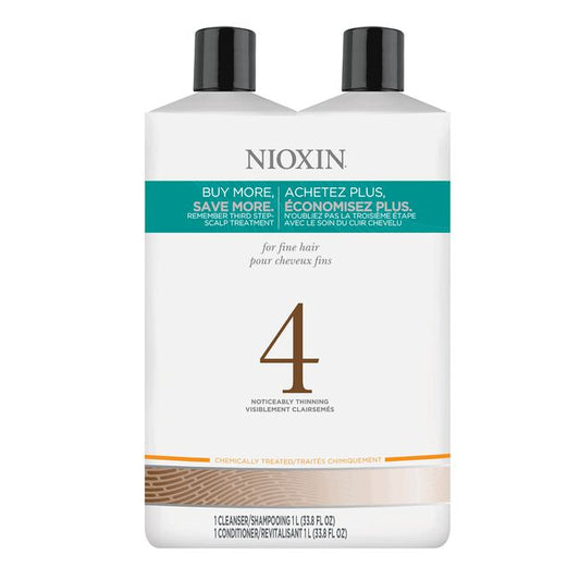 White Smoke Nioxin System 4 Scalp Cleanser & Treatment Duo