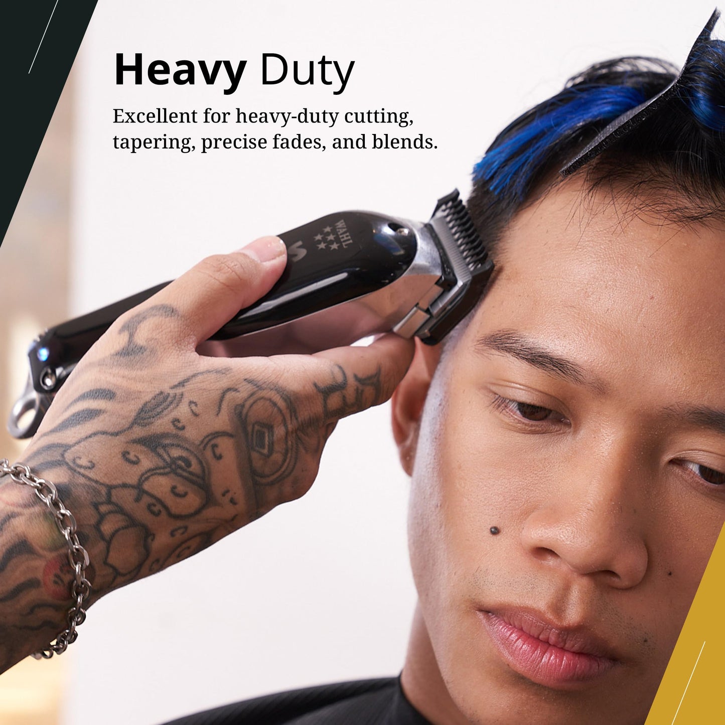 White Smoke Wahl Professional 5 Star Cordless Senior Clipper, Precision Fade Blades, Metal Housing, 80-Minute Run Time