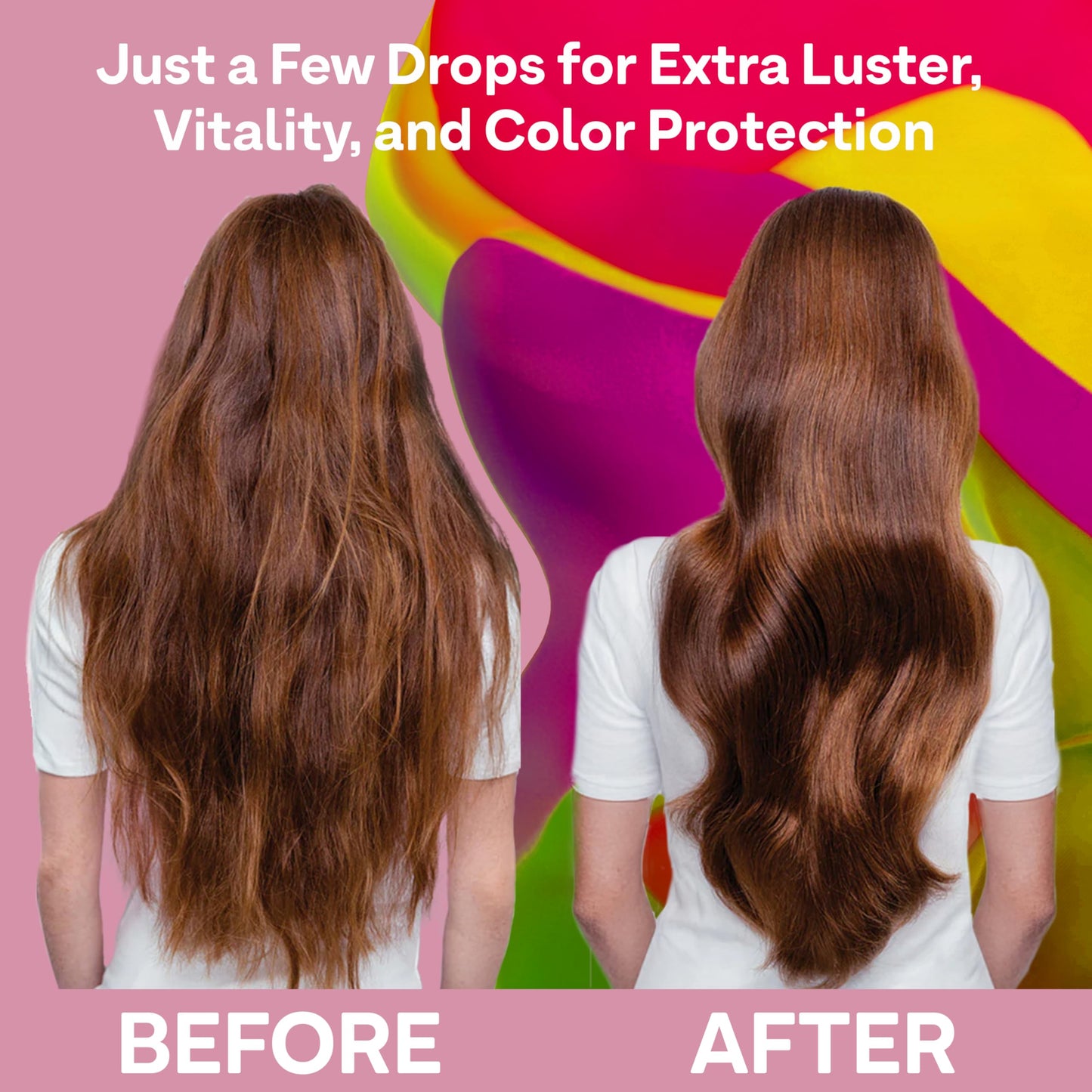 Rosy Brown Colorproof Smooth Drops 1.86 Fl. Oz. Clear, Non-Greasy Anti-Frizz Hair Drops with a Frizz Elimination and Humidity-Resistant Formula, and Color Protection, White Tea Scent