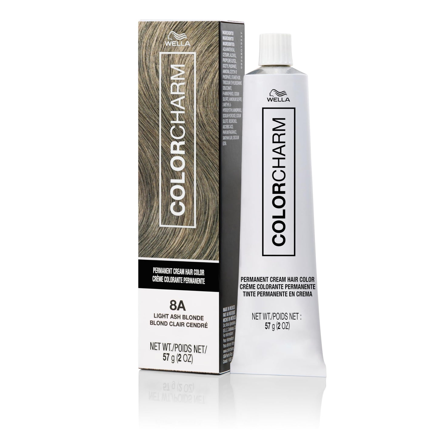 Lavender COLORCHARM Permanent Cream Hair Color, 8A Light Ash Blonde, 2 oz.