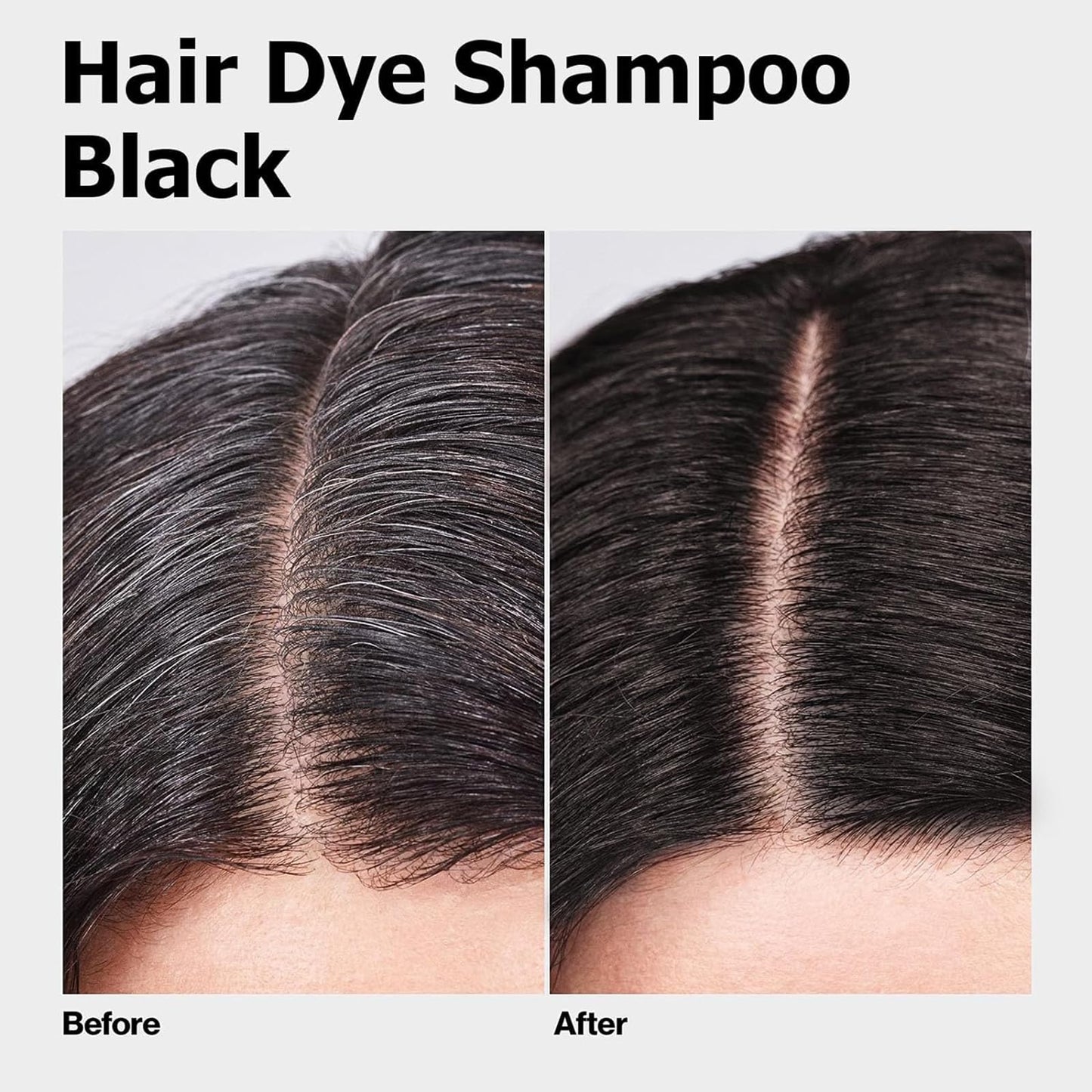 Lavender Black Long-Lasting & Natural Hair Color Shampoo - 3 in 1 for Gray Coverage, Instant Effect in Minutes for Men & Women, 16.9 Fl Oz