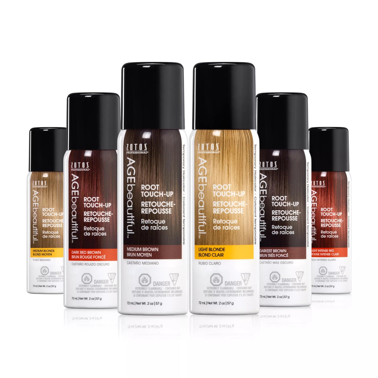 White Smoke AGE beautiful Root Touch Up Hair Color Spray | Touch-Up Gray Concealer | Temporary Cover Up | Adds Volume & Covers Thinning Patches | Water, Sweat, Stain Resistant | Light Brown | 2 Fl Oz
