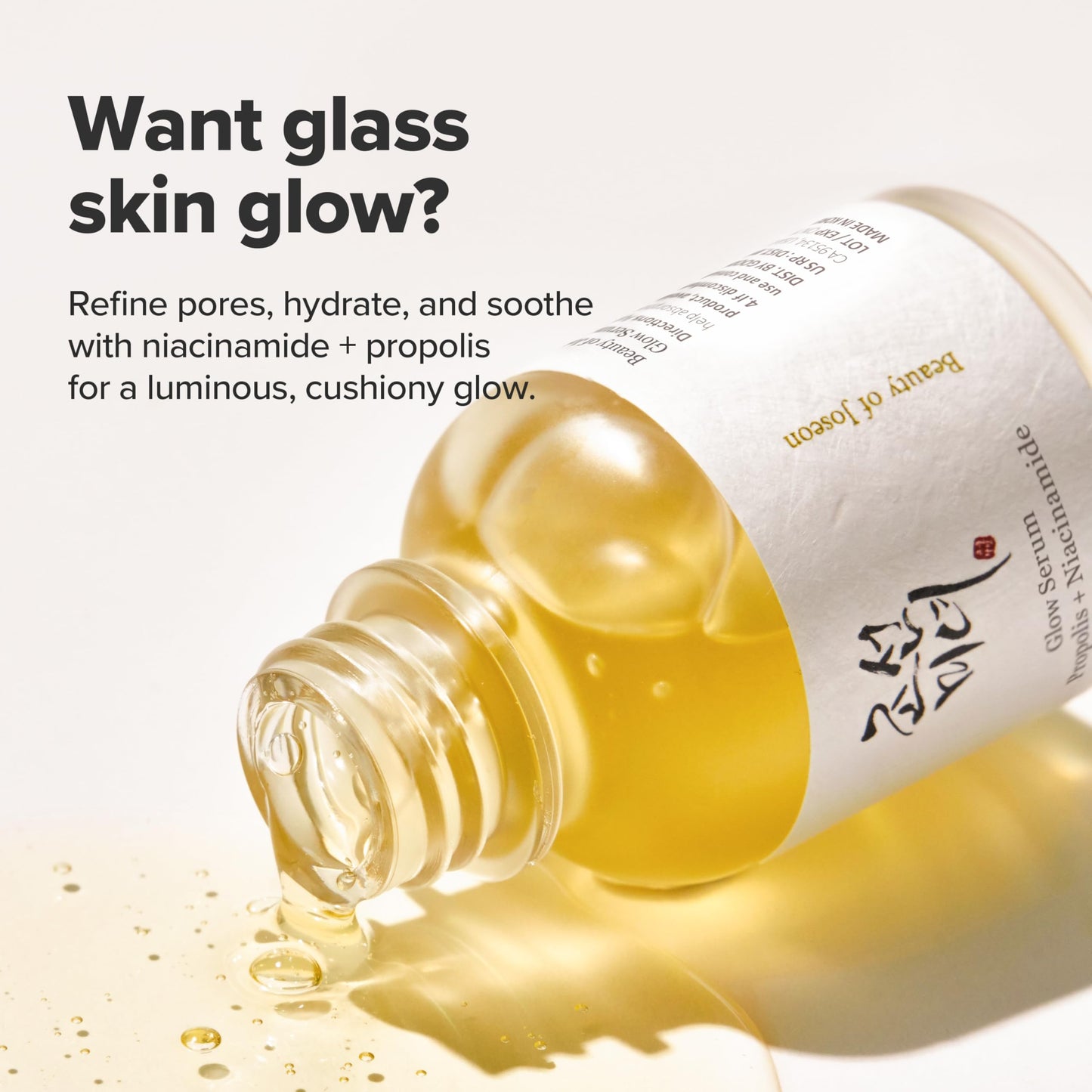 Misty Rose Beauty of Joseon Glow Serum Propolis and Niacinamide Hydrating Facial Soothing Moisturizer for Irritated Uneven Skin Tone, Korean Skin Care, 60ml, 2 Fl.Oz