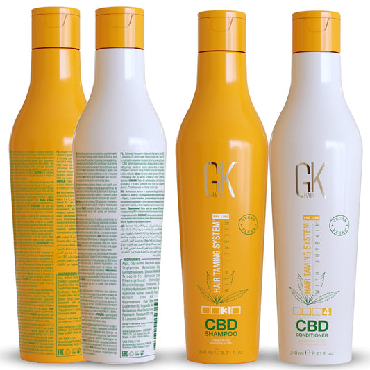 White Smoke GK HAIR Hemp Shampoo and Conditioner Sets Hydrating Strengthening Color Treated Damaged Repair Provides Nourishing & Shine Natural Organic Vegan Sulfate Paraben Free (Duo)