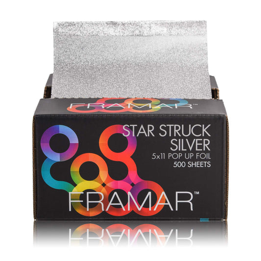 Gray Framar Silver Hair Foils For Highlighting - Pop Up Hair Foil For Hair Highlighting, Highlight Foils For Hair, Aluminum Foil Sheets, Salon Foils For Hair Stylist, Non Slip 500 Pop Up Foil Sheets