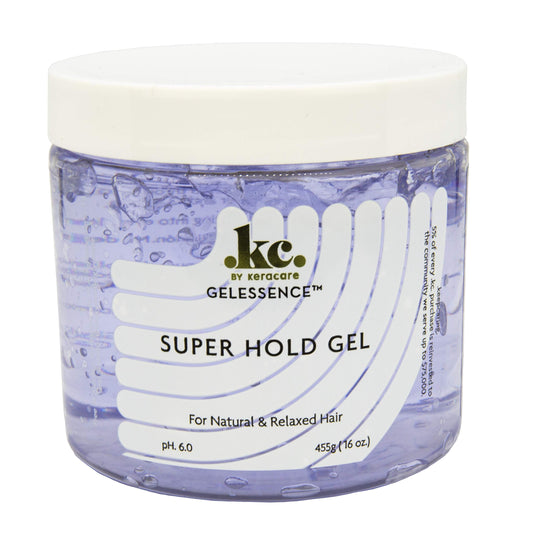 Lavender KeraCare GelEssence Super Hold Gel - 16 ounce - Maximum Hold- Adds Shine - Flake Free - Vegan - Crunch Free - Nonstick Formula - For Relaxed and Natural Hair
