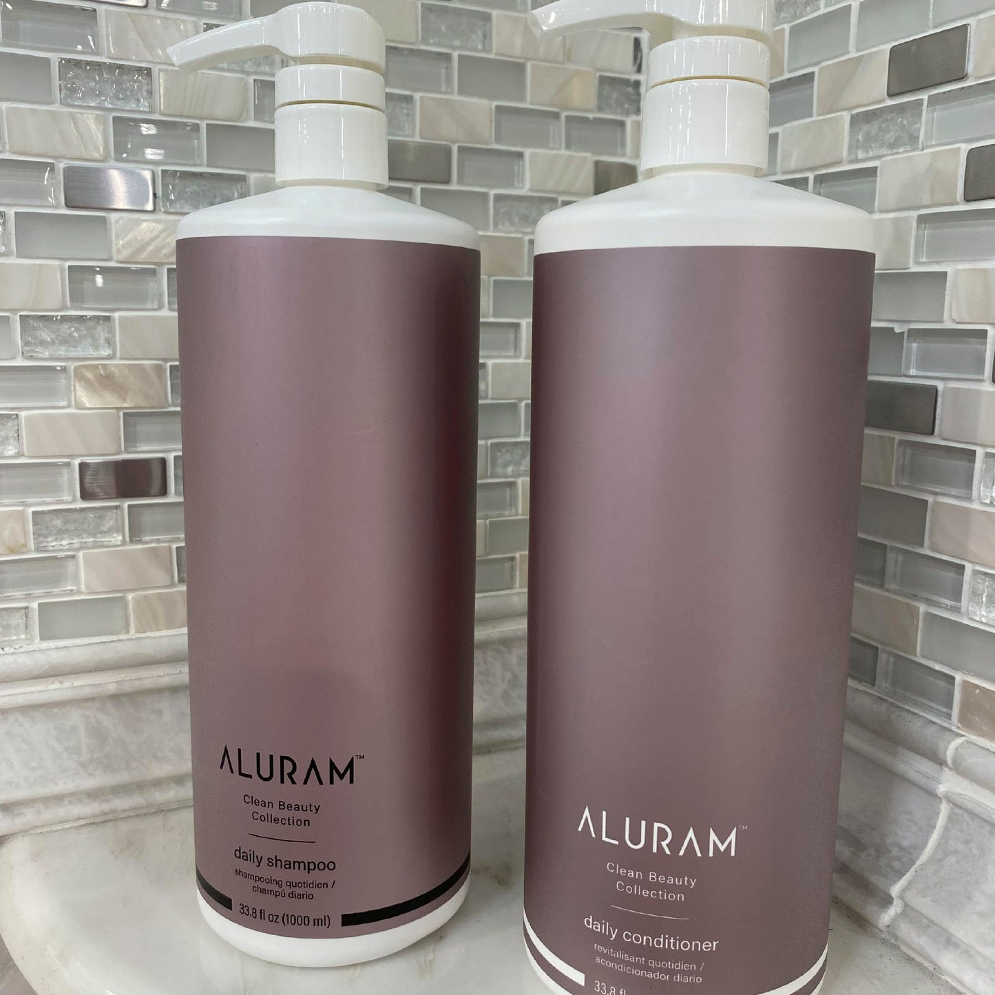 Slate Gray ALURAM Coconut Water Daily Conditioner for Men and Women, Clean Hydration and Shine for All Hair Types, 33.8 Fl Oz