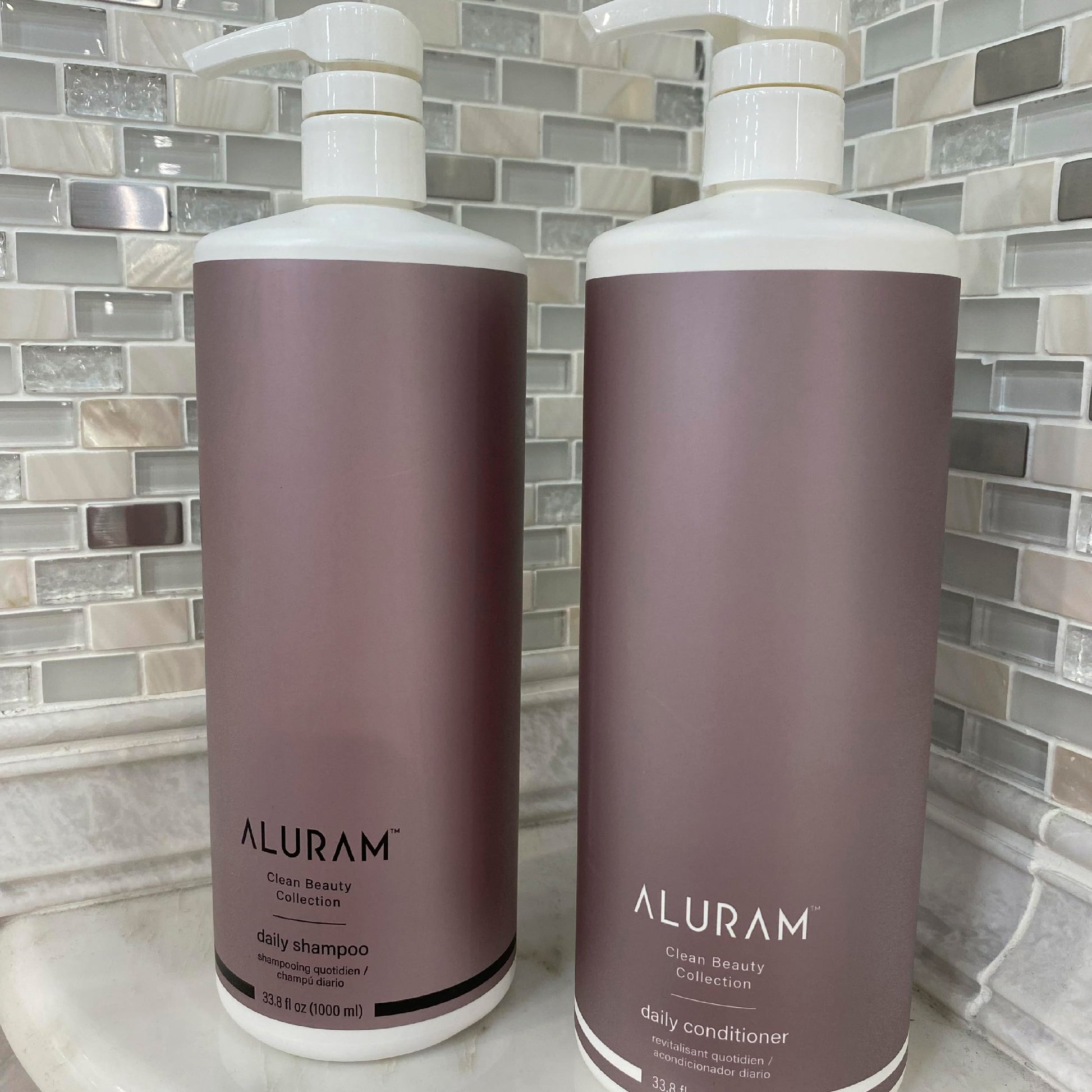 Slate Gray ALURAM Coconut Water Daily Conditioner for Men and Women, Clean Hydration and Shine for All Hair Types, 33.8 Fl Oz