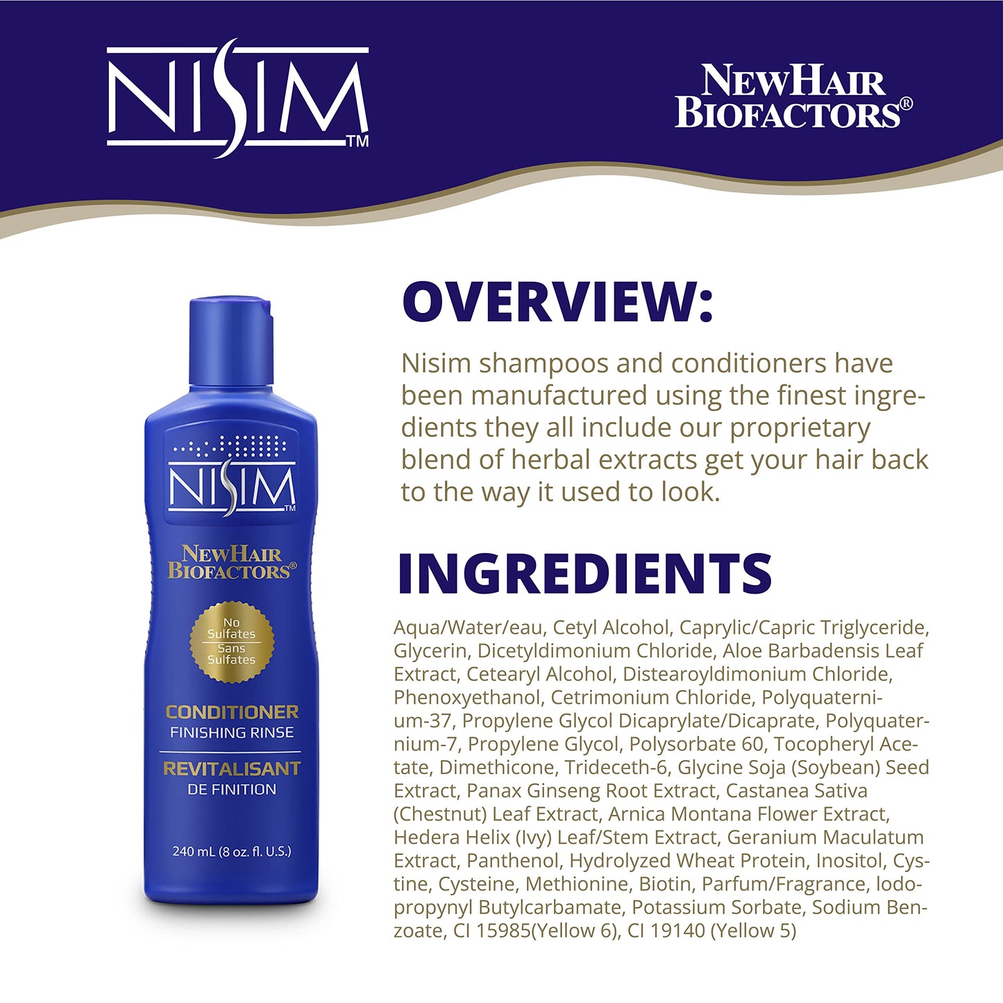 White Smoke NISIM - Finishing Rinse Conditioner, 8 oz