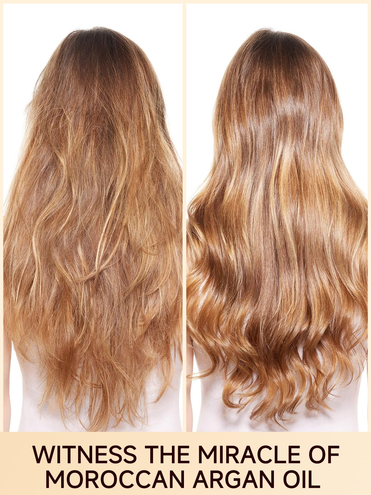 White Smoke Outccogo Moroccan Argan Oil, Hair Oil for Frizzy Hair, Nourishing Smoothing for Frizz Control, Curly Long Dry Damaged Hair Treatment & Heat Protectant, 3.4 Fl Oz