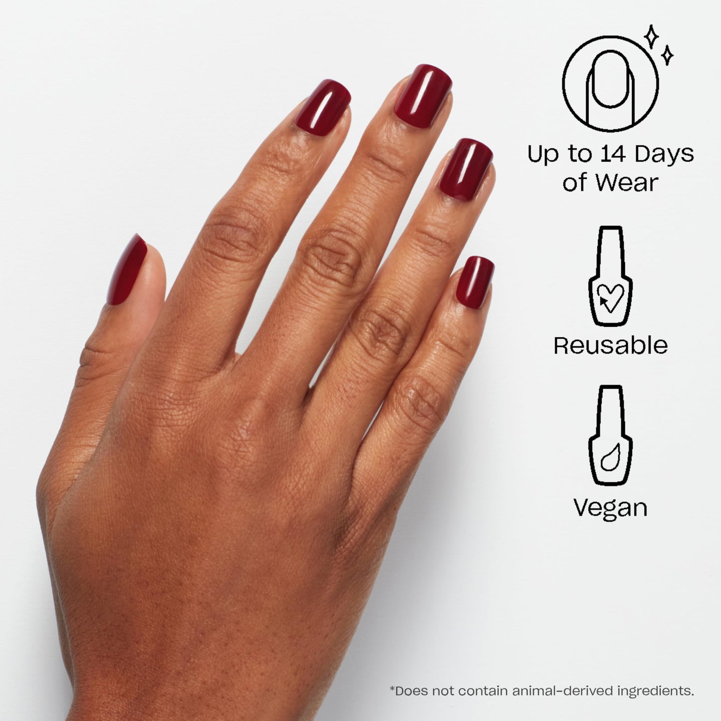 Lavender OPI On Point Got The Blues for Red |Short Squoval Dark Red Press On Nails | 30 Count with Nail Glue | Long Lasting, Reusable, Non-damaging