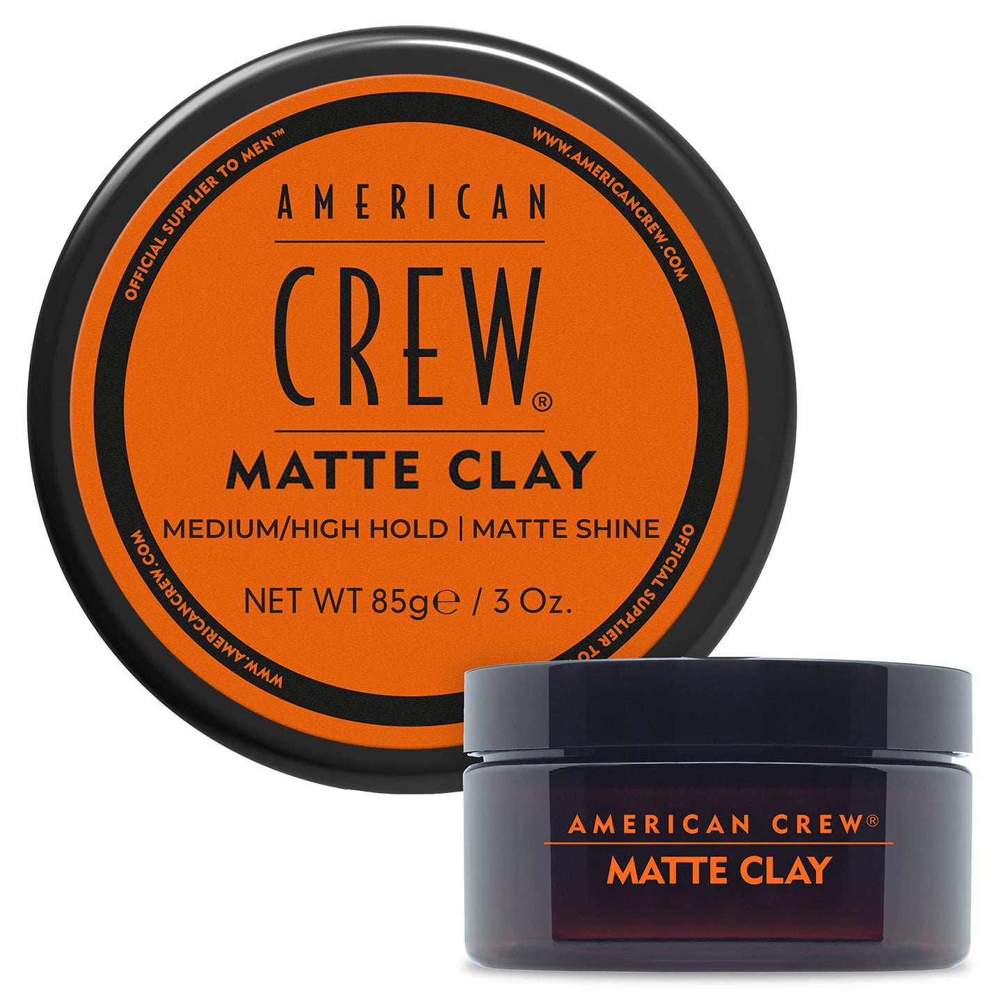 White Smoke American Crew Men's Hair Matte Clay, Like Hair Gel with Medium/High Hold, 3 oz