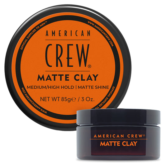 White Smoke American Crew Men's Hair Matte Clay, Like Hair Gel with Medium/High Hold, 3 oz