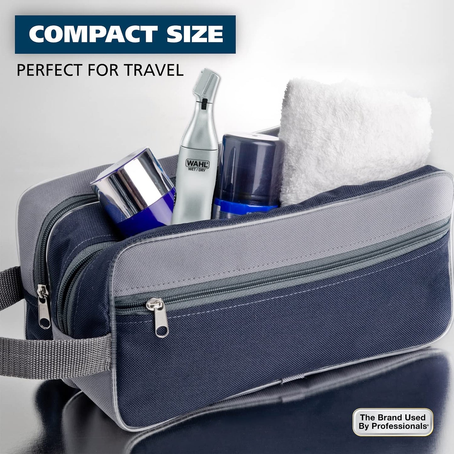 White Smoke Wahl Men’s Nose Hair Trimmer, for Eyebrows, Neckline, Nose & Ear Hair, Precision Detail Trimming with Interchangeable Heads, Battery Included - Model 5545-400