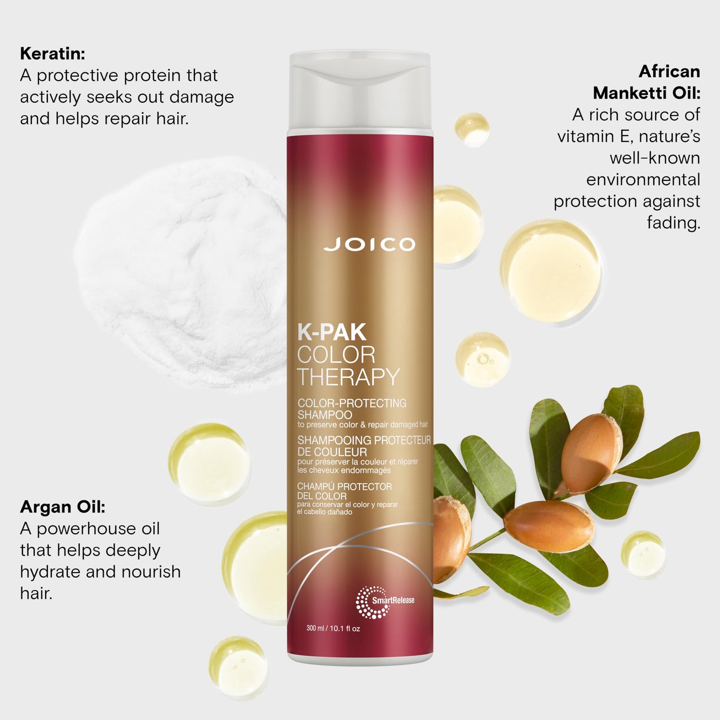 Lavender Joico K-PAK Color Therapy Color-Protecting Shampoo | For Color-Treated Hair | Boost Shine | Improve Elasticity | Repair Breakage | Rebuild Damaged Hair | With Keratin & Argan Oil | 10.1 Fl Oz