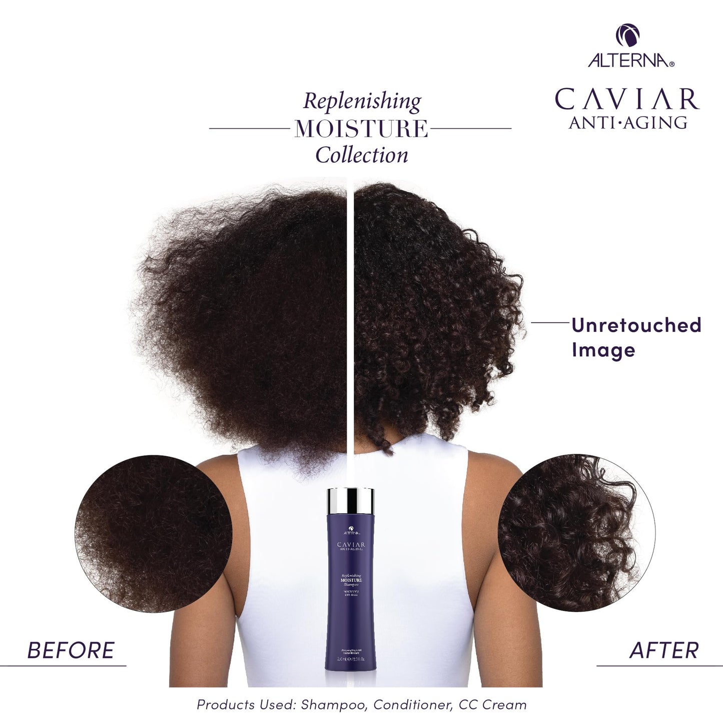 White Smoke Alterna Haircare Caviar Anti-Aging Replenishing Moisture Shampoo, 16.5 Oz