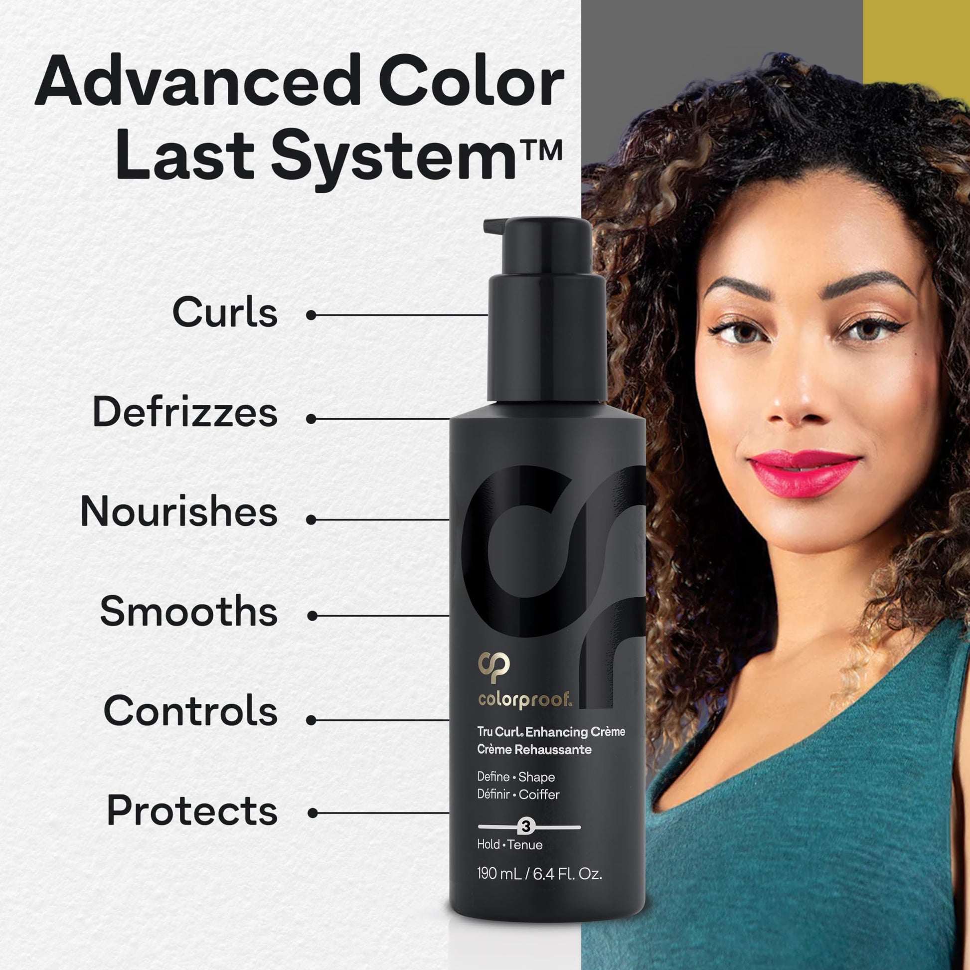 White Smoke Colorproof Tru Curl Enhancing Crème 6.4 Fl oz. Curl Creme with Black Currant, Jasmine & Peach Scent, Anti-Frizz, Humidity Control & Nourishing Curl Cream for Curly Hair Formula