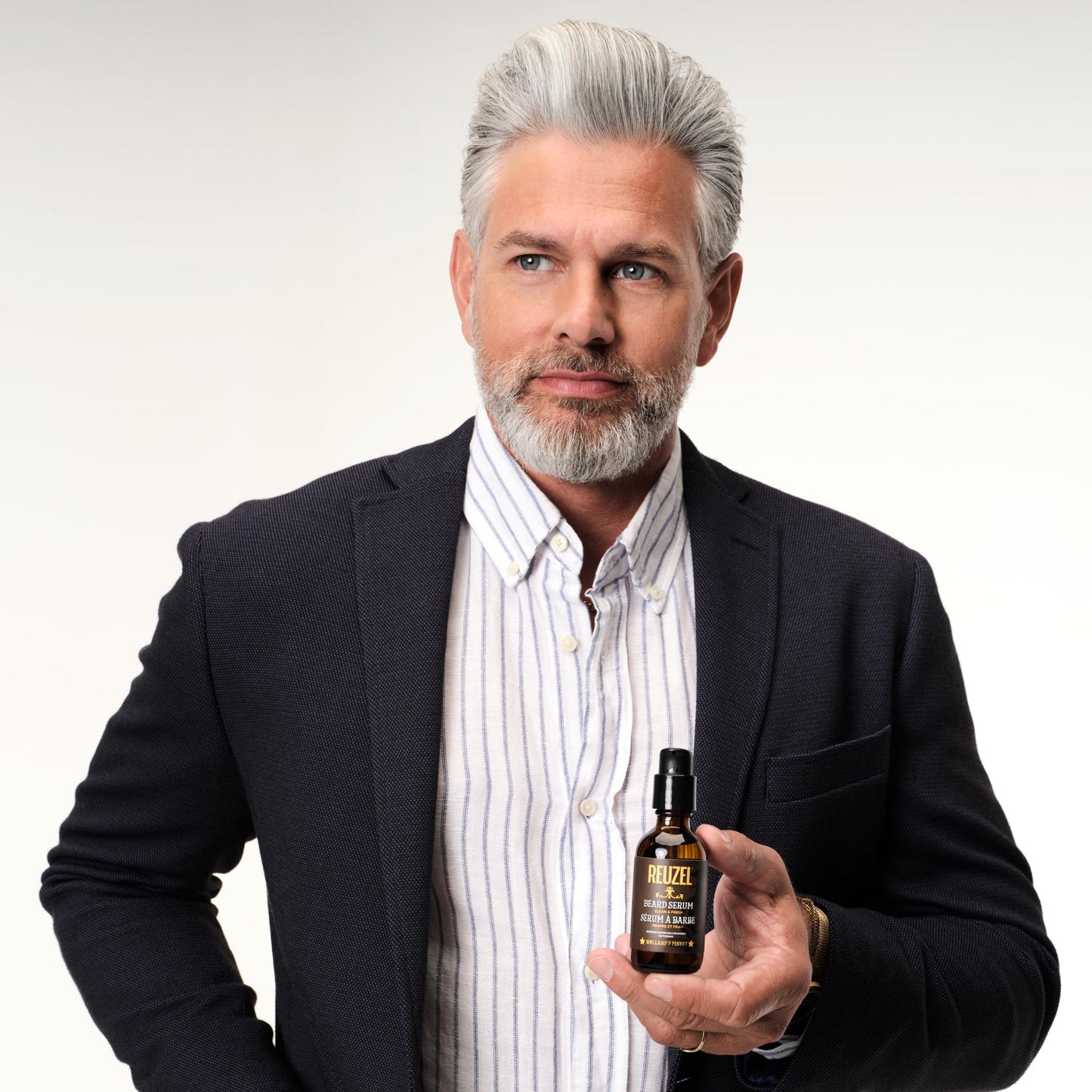White Smoke REUZEL Clean & Fresh Beard Serum, Hydrating, Non-Comedogenic, Natural, Non-Greasy Finish, Light Citrus Mint Scent, For All Skin Types, 2 oz