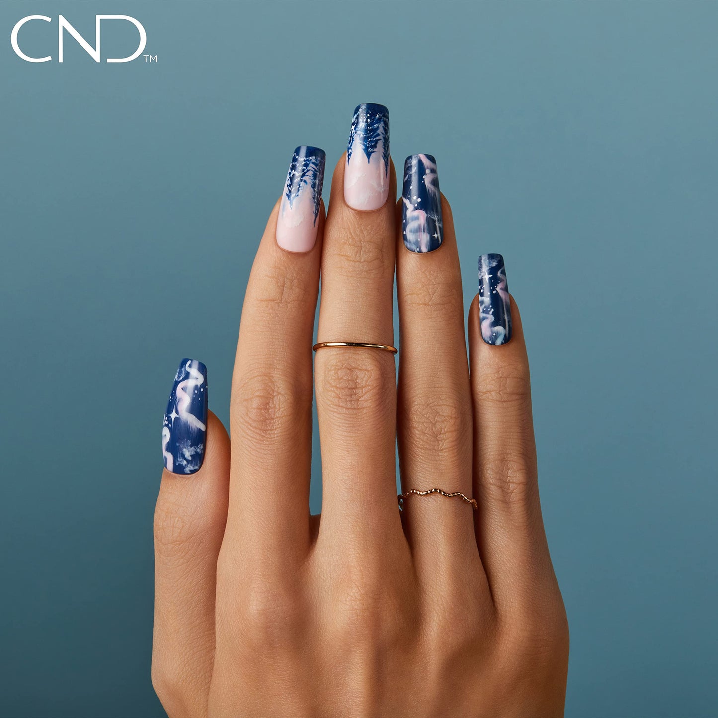 Slate Gray CND Vinylux Longwear Blue Nail Polish, Gel-like Shine & Chip Resistant Color, 0.5 Fl Oz