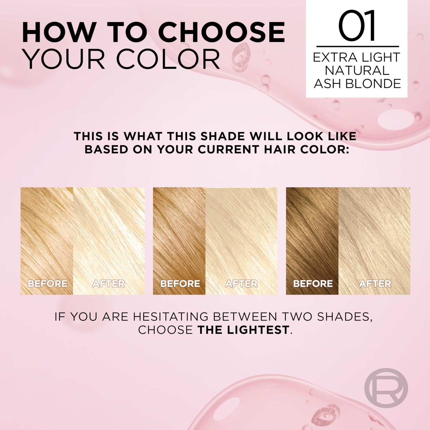 Misty Rose L'Oreal Paris Excellence Crème Permanent Hair Dye, Triple Care Hair Color with Hyaluronic Acid for 100% Gray Coverage, 01 Extra Light Natural Ash Blonde, 1 Kit (Packaging May Vary)