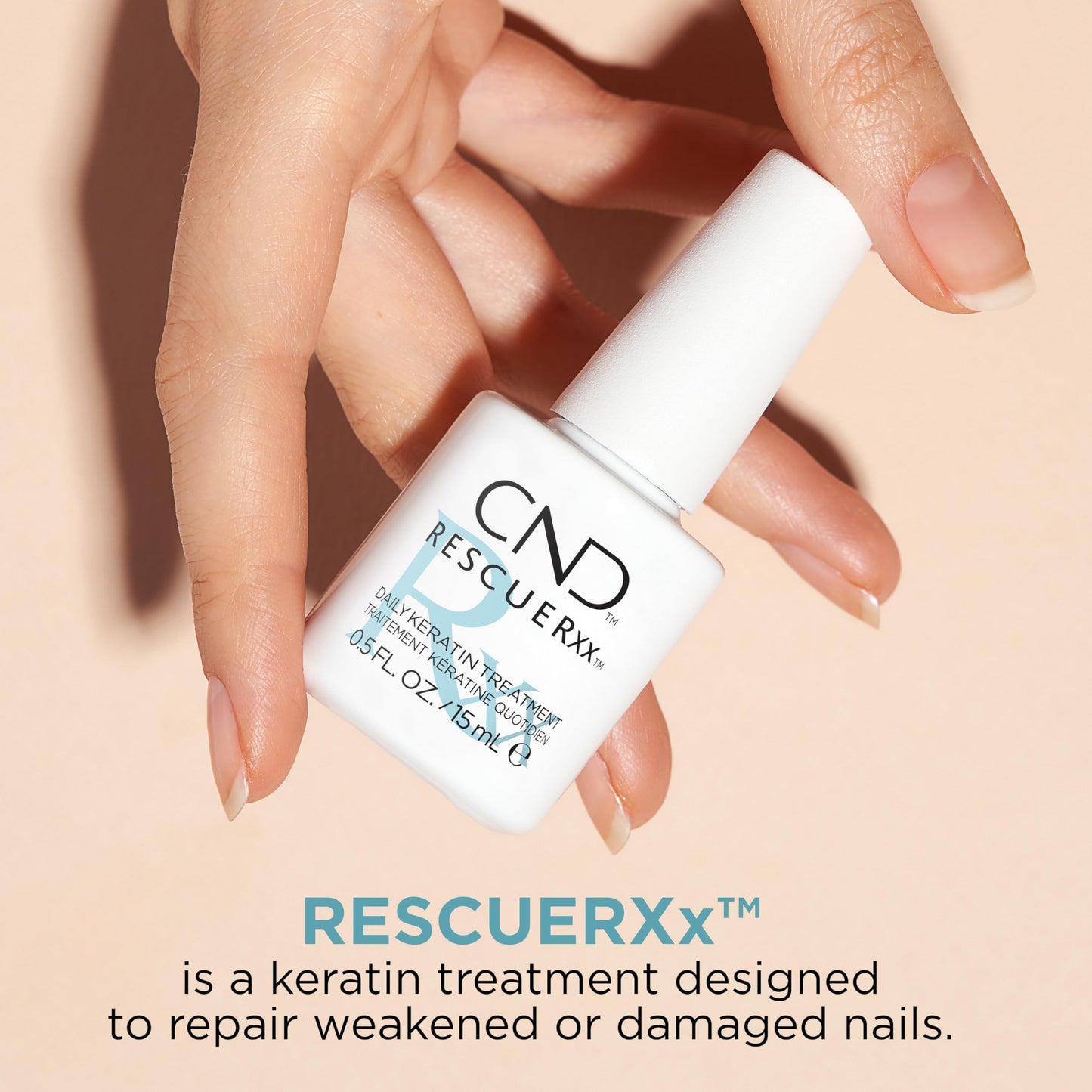 Bisque CND RescueRxx Daily Keratin Treatment, 0.5 fl oz (Packaging May Vary)