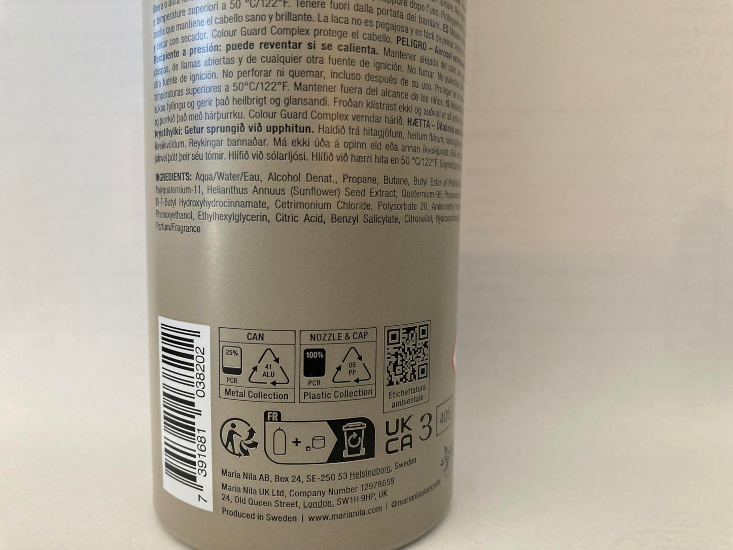 Gray Maria Nila Styling Mousse, Hold 4/5, Gives Volume & Reduces Static Hair, Antioxidant Preserves Hair Color, 100% Vegan & Sulfate/Paraben free, 10.1 Fl Oz