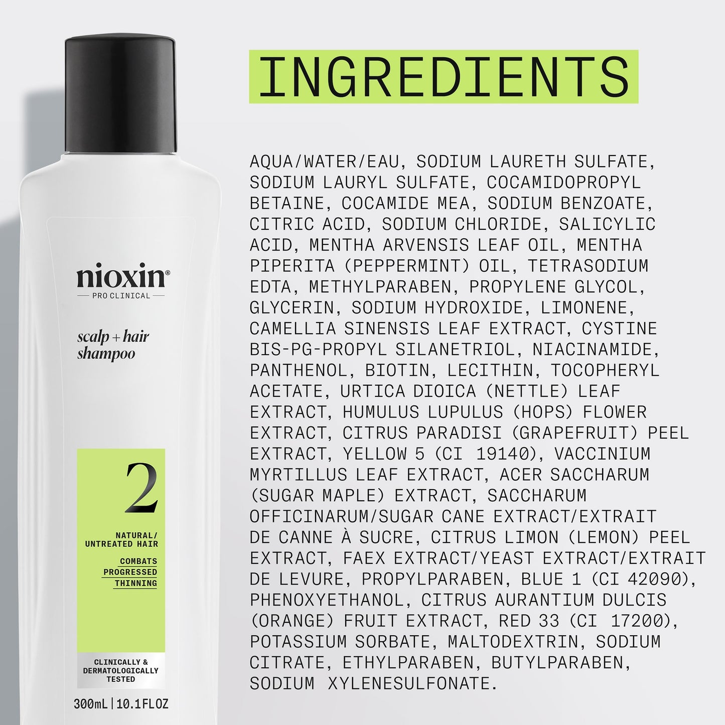 Lavender NIOXIN Scalp + Hair Thickening System 2 Shampoo| For Natural or Untreated Hair with Progressed Thinning |With Niacinamide and Biotin |10.1 Fl oz.