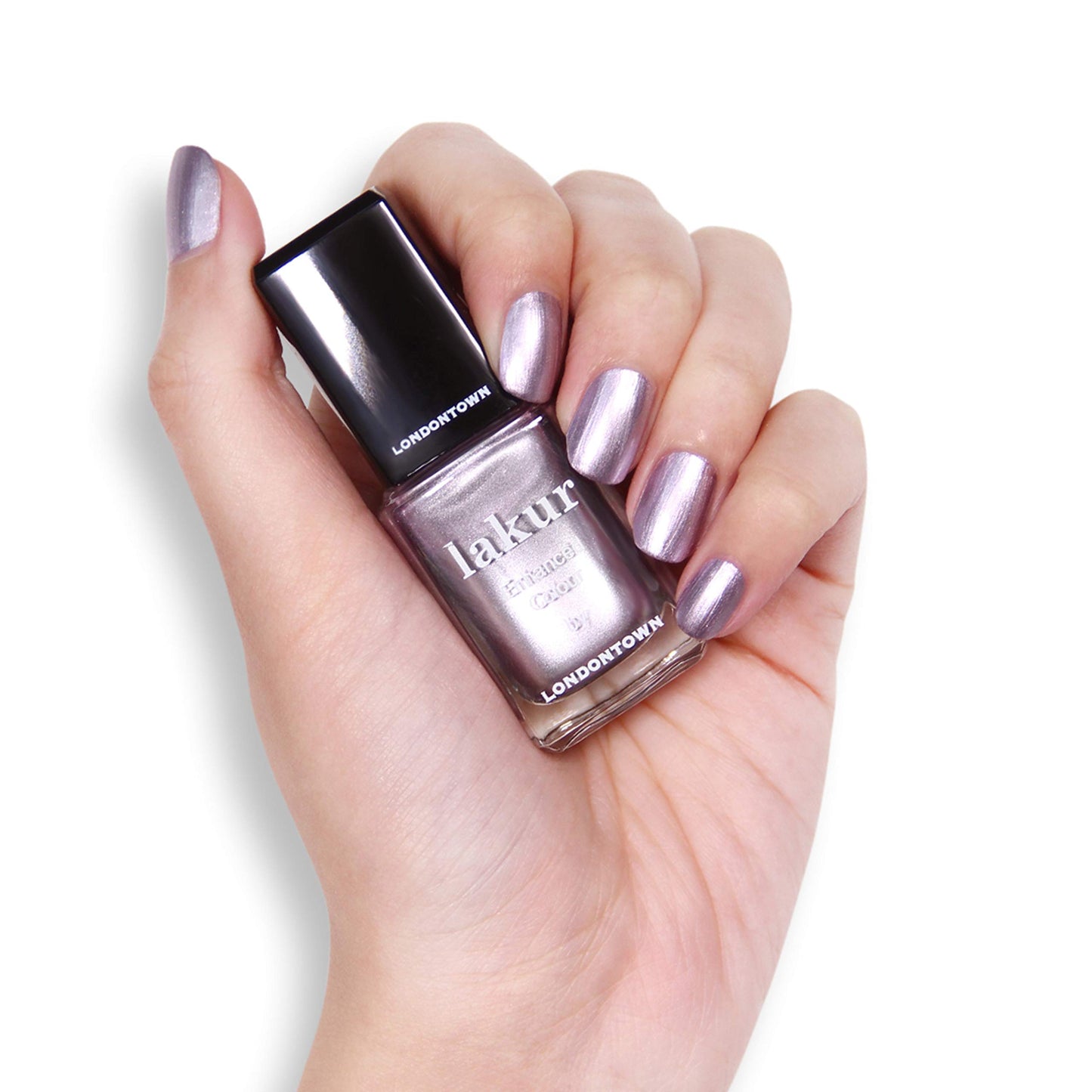 White Smoke LONDONTOWN Lakur Nail Polish – Purple & Pink Shades, Long-Lasting, Streak-Free, Chip-Resistant | 21+ Free Non-Toxic Vegan Nail Color, Strengthens & Hydrates Nails, 0.4 Fl Oz, Brill-ant