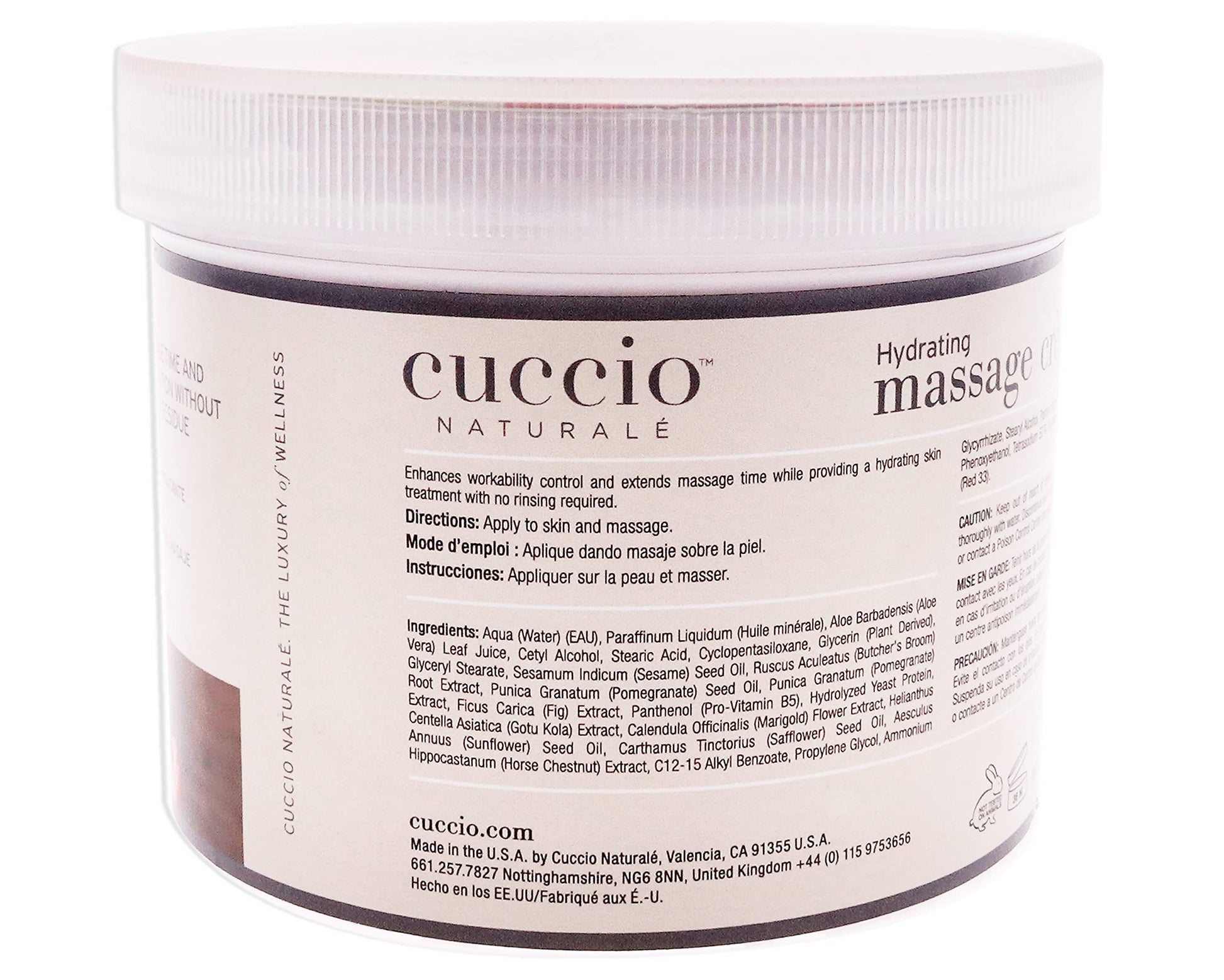 Light Gray Cuccio Naturale Massage Creme - Non-Greasy Energizing Formula - Glides Easily On Skin - Manicure And Pedicure Treatment - Leaves Skin Soft, Smooth And Moisturized - Pomegranate And Fig - 26 Oz